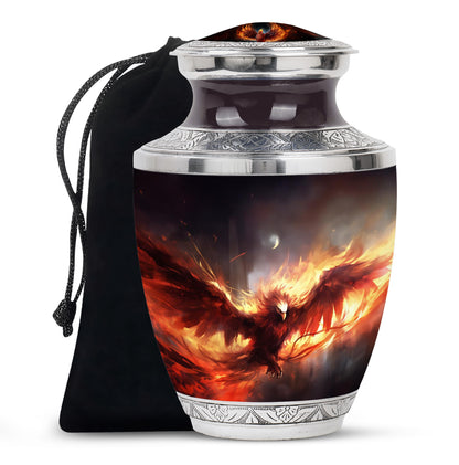 Phoenix Metal Cremation Urn for Human Ashes - Urns For Men