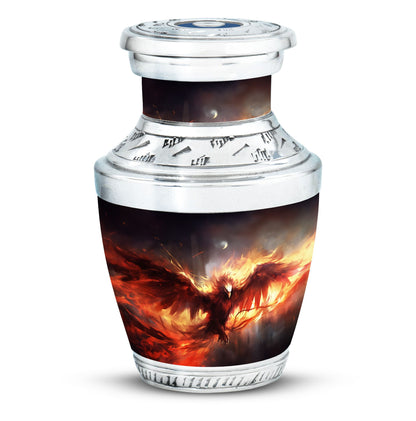 3-inch Red Phoenix Classic Cremation Urn for Ashes.