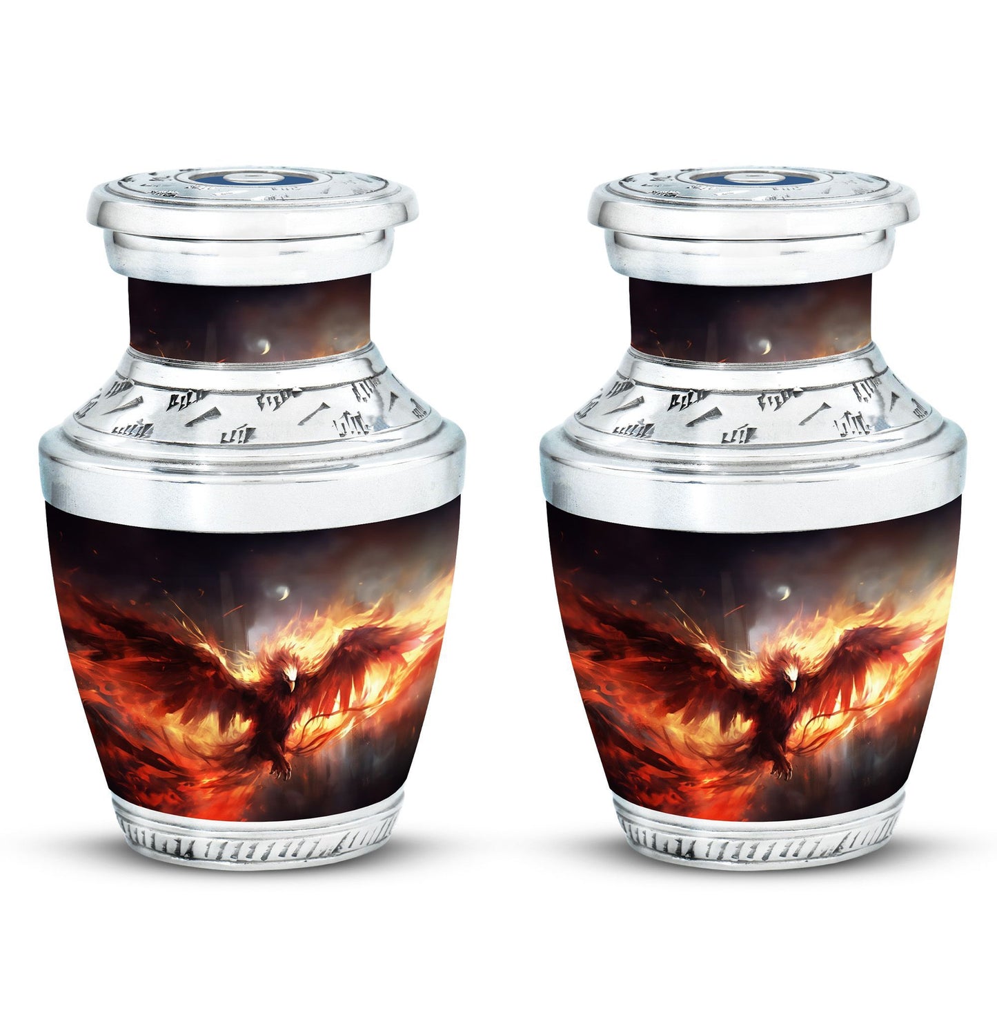 3-inch Red Phoenix Classic Cremation Urn for Ashes.