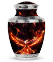 White Phoenix Memorial Urn, Classic Large Urn for Mom.