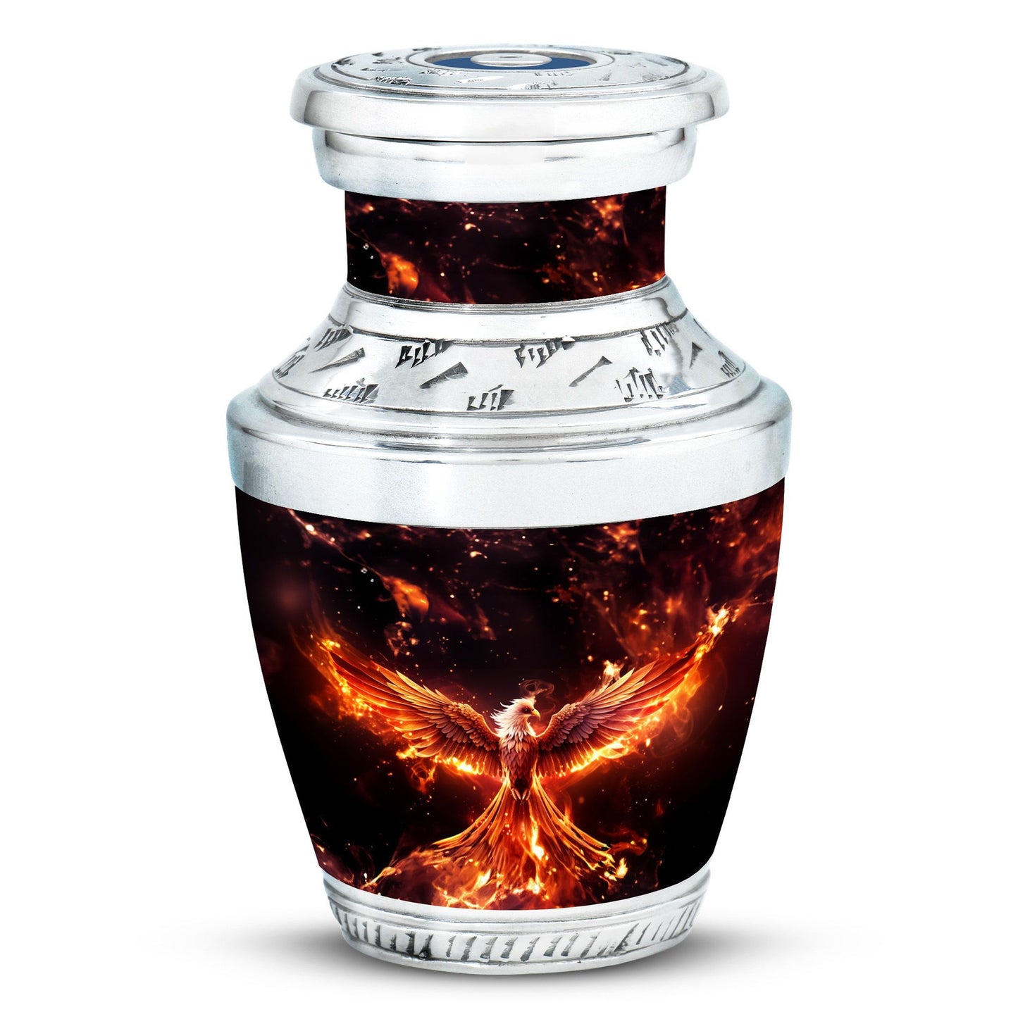 White Phoenix Memorial Urn, Classic Large Urn for Mom.