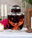 White Phoenix Memorial Urn, Classic Large Urn for Mom.