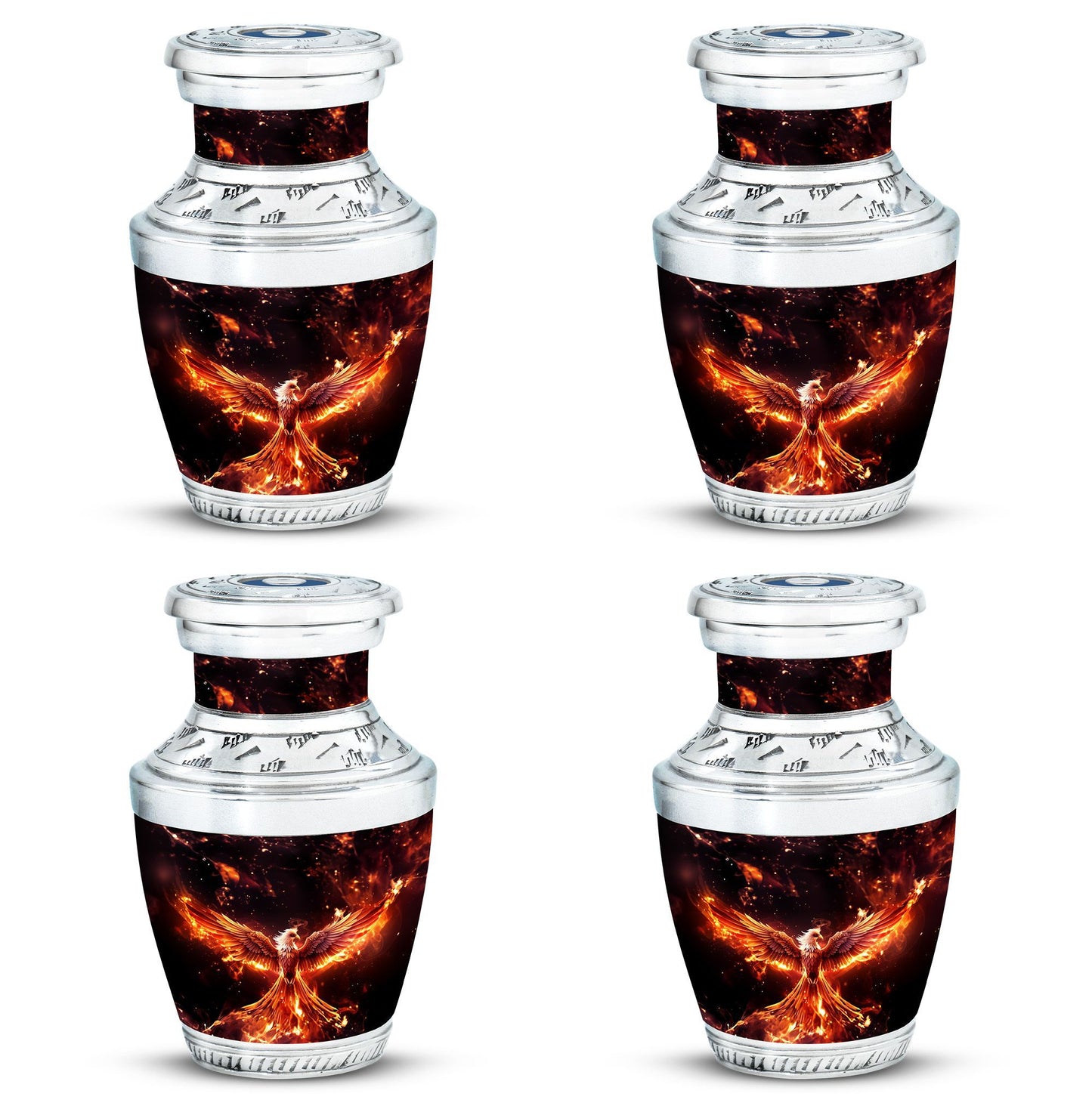 White Phoenix Memorial Urn, Classic Large Urn for Mom.