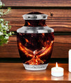White Phoenix Memorial Urn, Classic Large Urn for Mom.