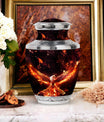 White Phoenix Memorial Urn, Classic Large Urn for Mom.
