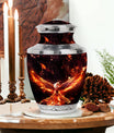 White Phoenix Memorial Urn, Classic Large Urn for Mom.