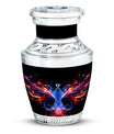 Vivid and colorful phoenix design cremation urn