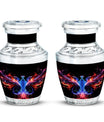 Vivid and colorful phoenix design cremation urn