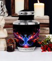 Vivid and colorful phoenix design cremation urn