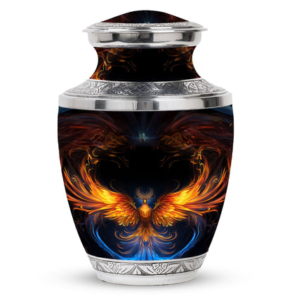 Classic 3 inch yellow phoenix aluminum urn