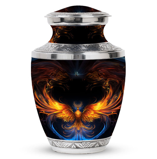 Classic 3 inch yellow phoenix aluminum urn