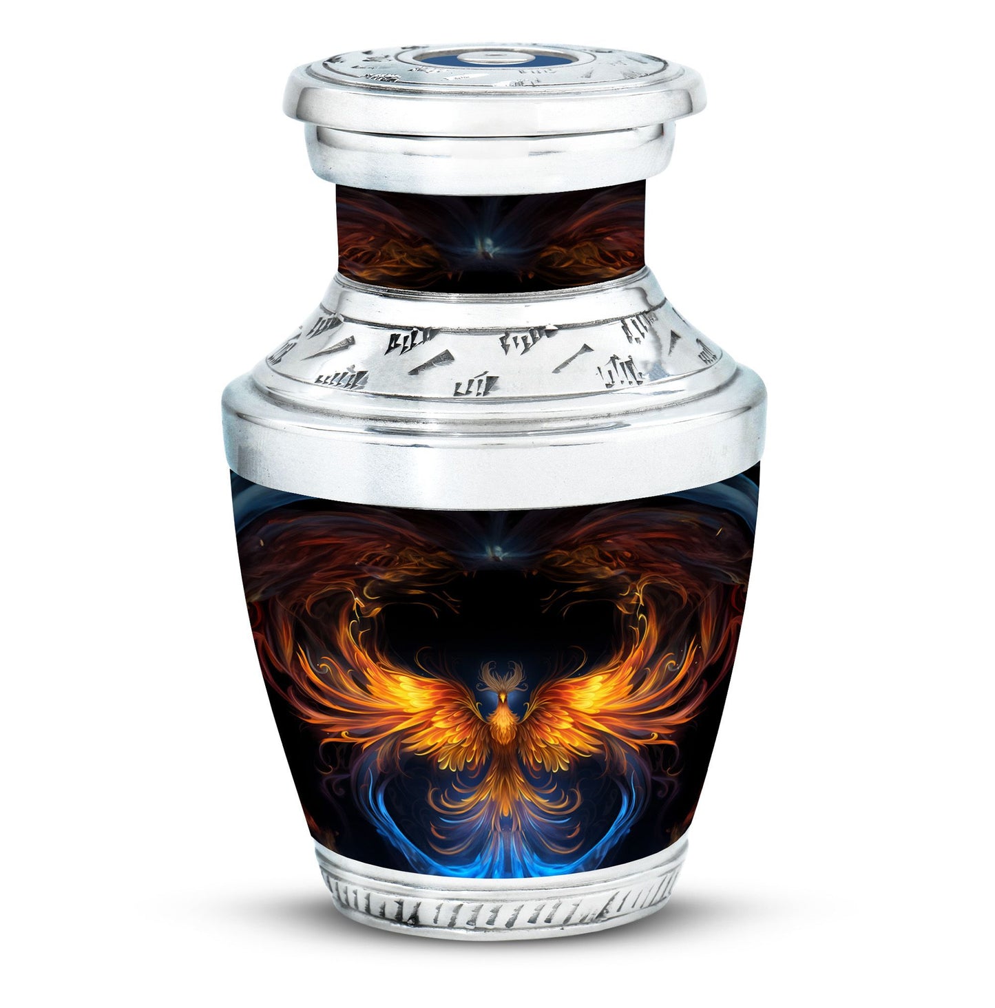 Classic 3 inch yellow phoenix aluminum urn