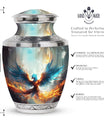 Classic Blue Phoenix Cremation Urn for adults.