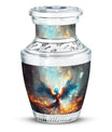 Classic Blue Phoenix Cremation Urn for adults.