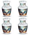 Classic Blue Phoenix Cremation Urn for adults.
