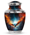 Blue Phoenix Cremation Urn, 3-inch classic urn.