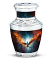 Blue Phoenix Cremation Urn, 3-inch classic urn.