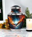 Blue Phoenix Cremation Urn, 3-inch classic urn.