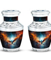Blue Phoenix Cremation Urn, 3-inch classic urn.