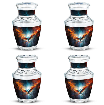 Blue Phoenix Cremation Urn, 3-inch classic urn.