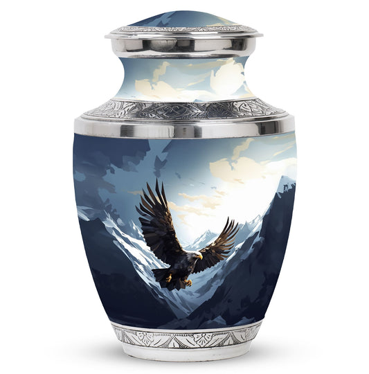 Large 3-inch Classic Flying Eagle Urn for Human Ashes.