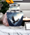 Large 3-inch Classic Flying Eagle Urn for Human Ashes.