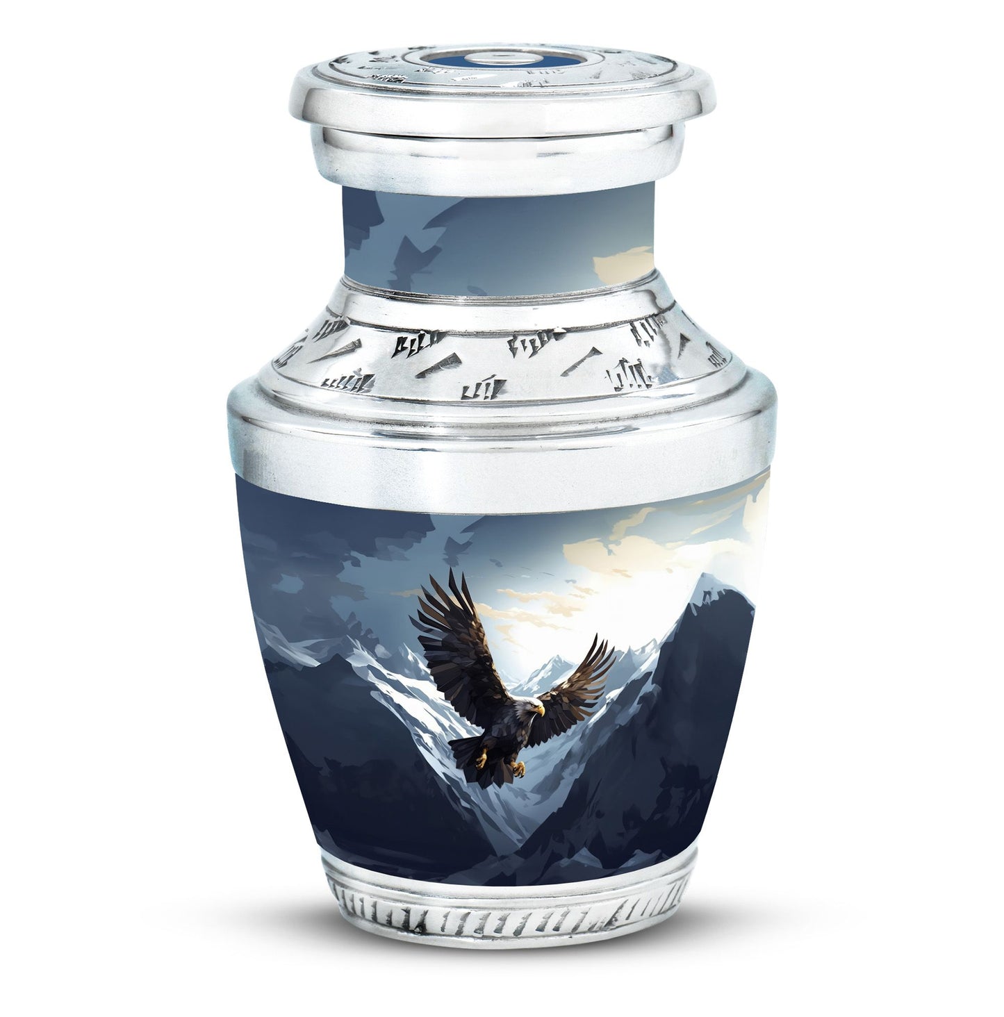Large 3-inch Classic Flying Eagle Urn for Human Ashes.