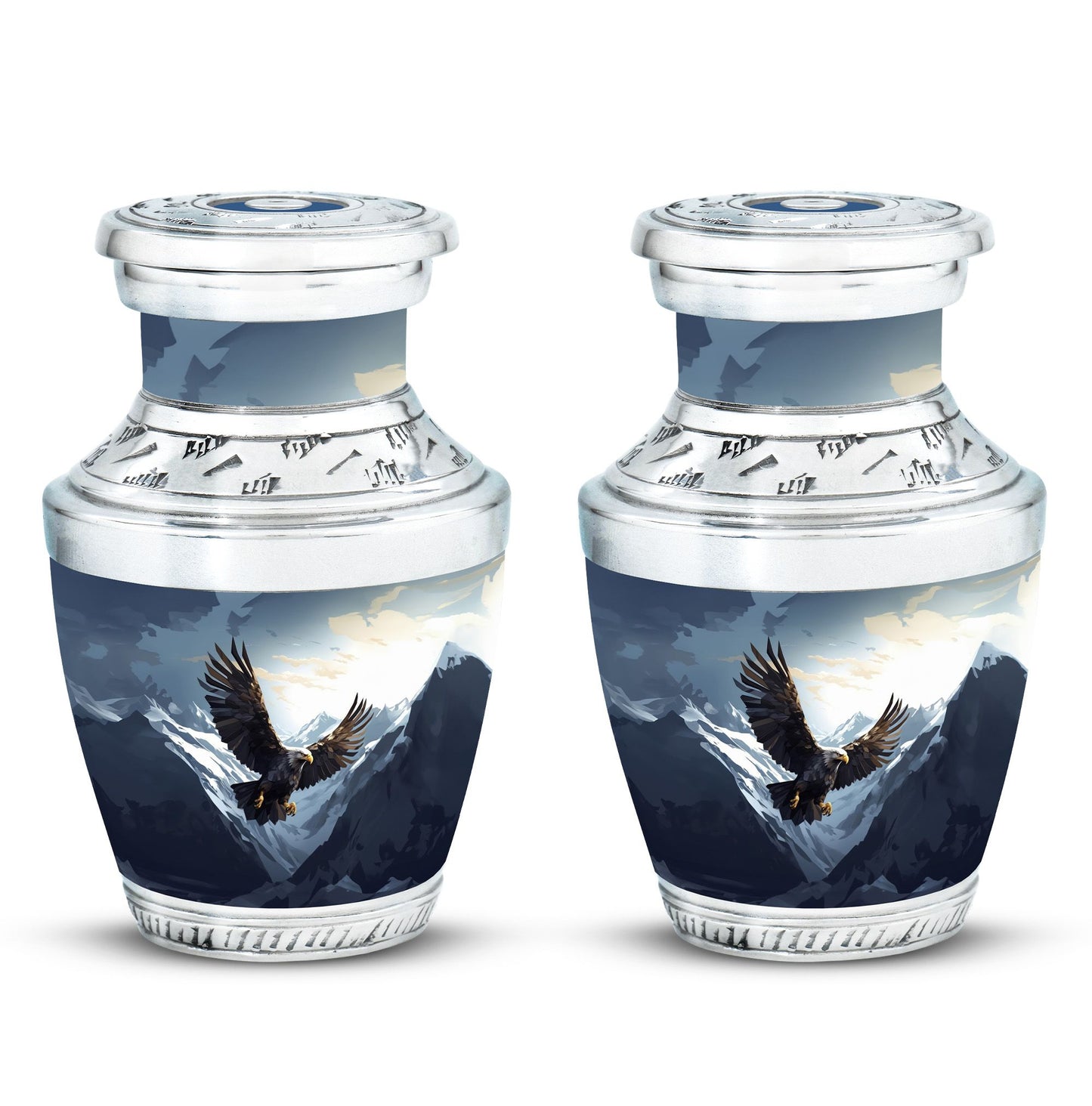 Large 3-inch Classic Flying Eagle Urn for Human Ashes.