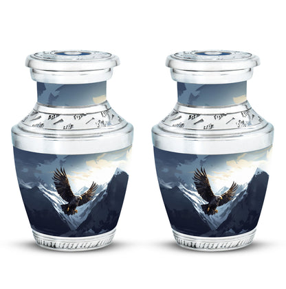 Large 3-inch Classic Flying Eagle Urn for Human Ashes.