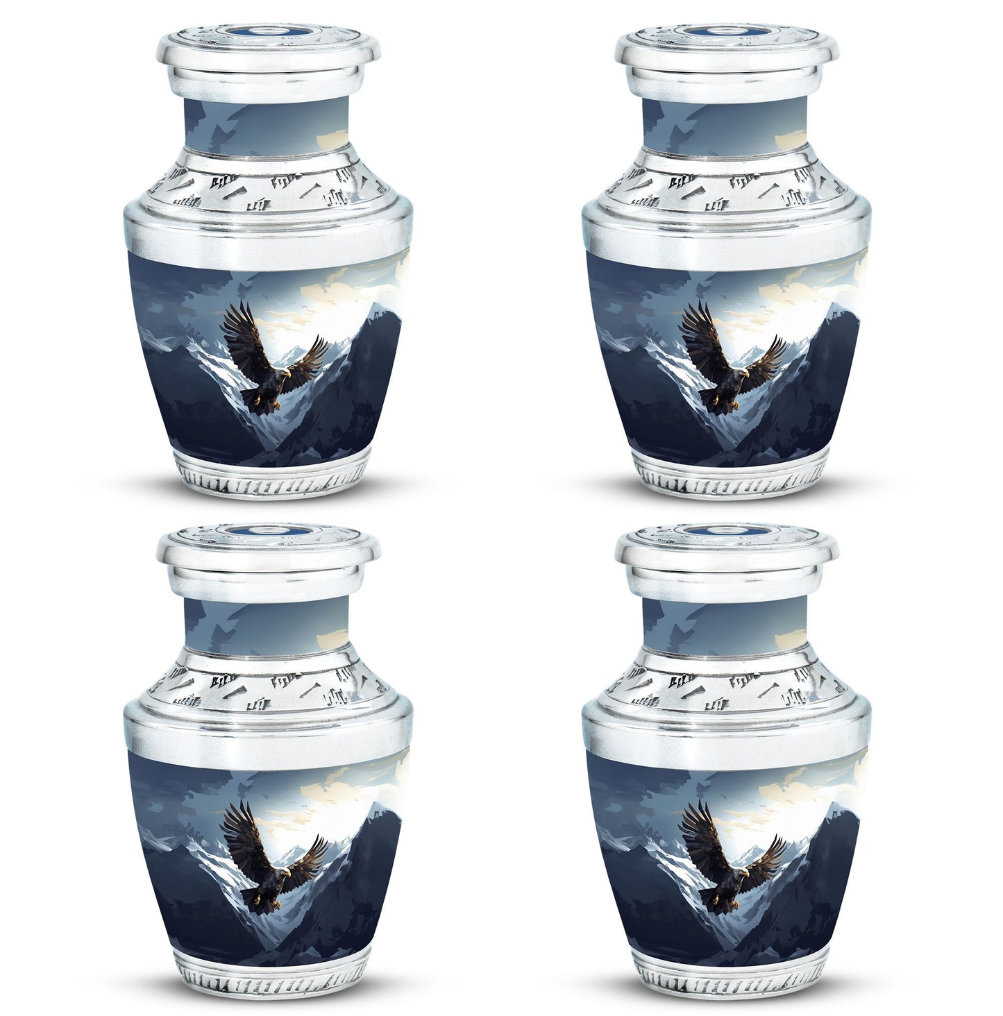 Large 3-inch Classic Flying Eagle Urn for Human Ashes.