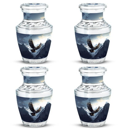 Large 3-inch Classic Flying Eagle Urn for Human Ashes.