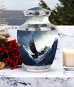 Large 3-inch Classic Flying Eagle Urn for Human Ashes.
