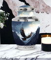 Large 3-inch Classic Flying Eagle Urn for Human Ashes.