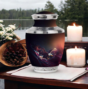 10 inch large Urn with 4 Keepsake 3 Inch Urns