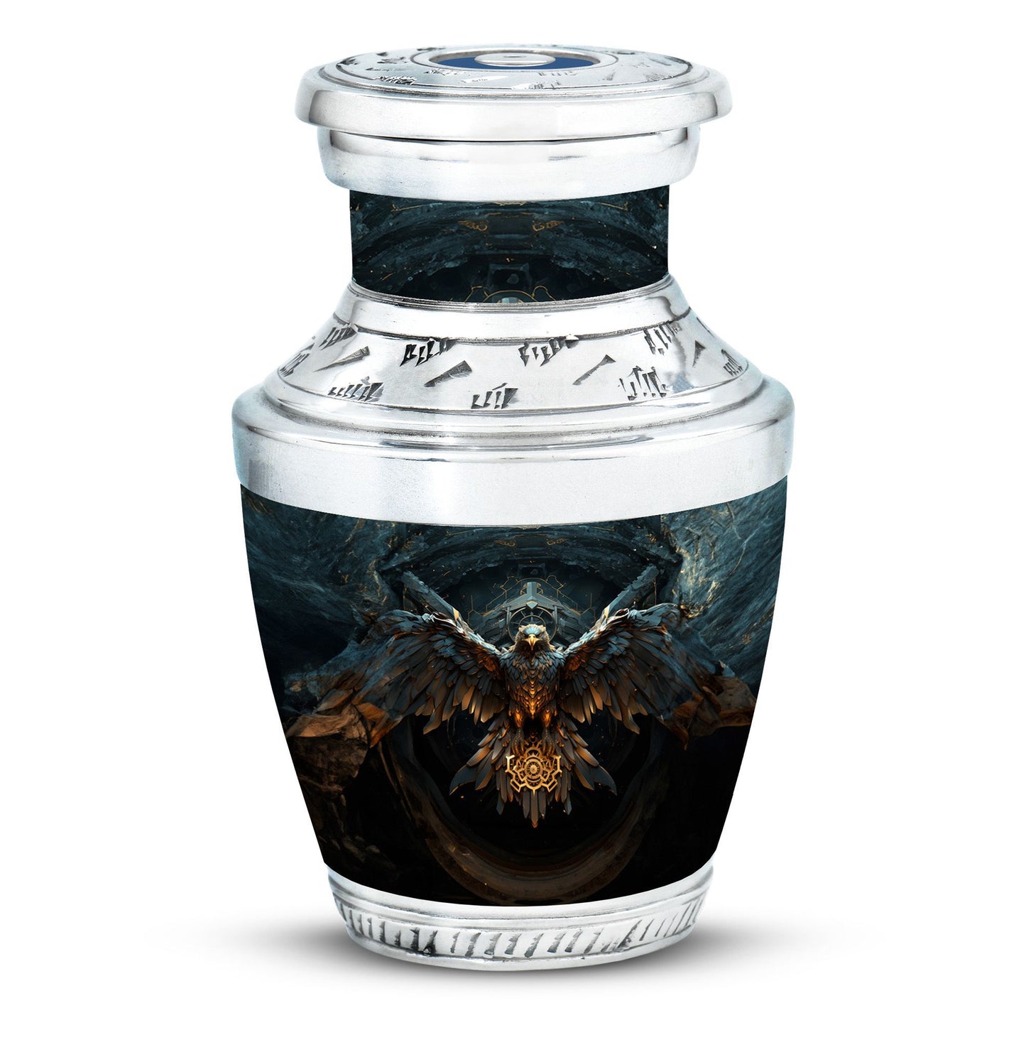 Large classic urn with an eagle design for human ashes.