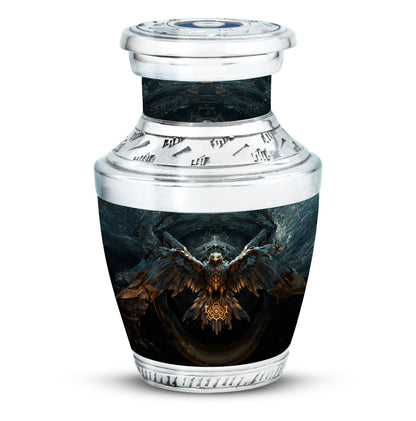 Large classic urn with an eagle design for human ashes.