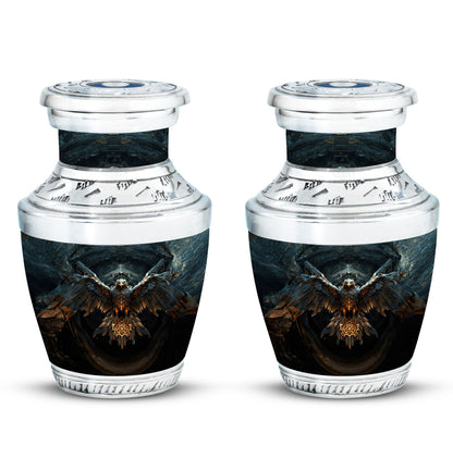 Large classic urn with an eagle design for human ashes.