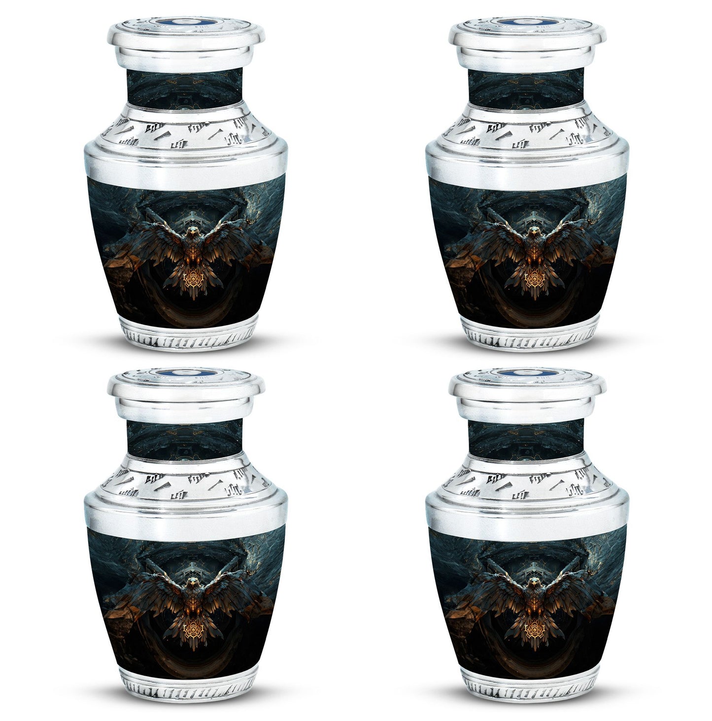 Large classic urn with an eagle design for human ashes.