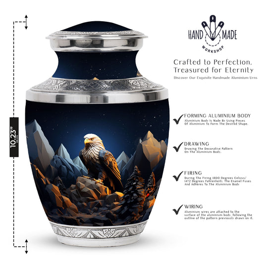 Large eagle memorial urn in classic design for ashes