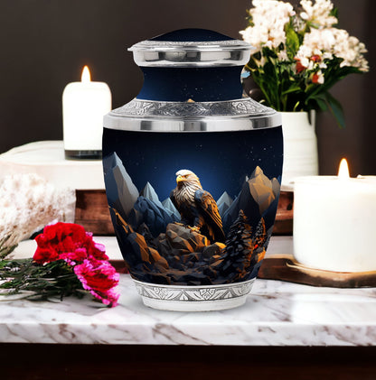 Large eagle memorial urn in classic design for ashes