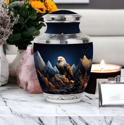 Large eagle memorial urn in classic design for ashes