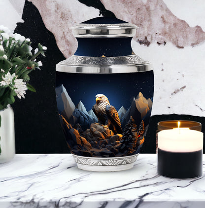 Large eagle memorial urn in classic design for ashes