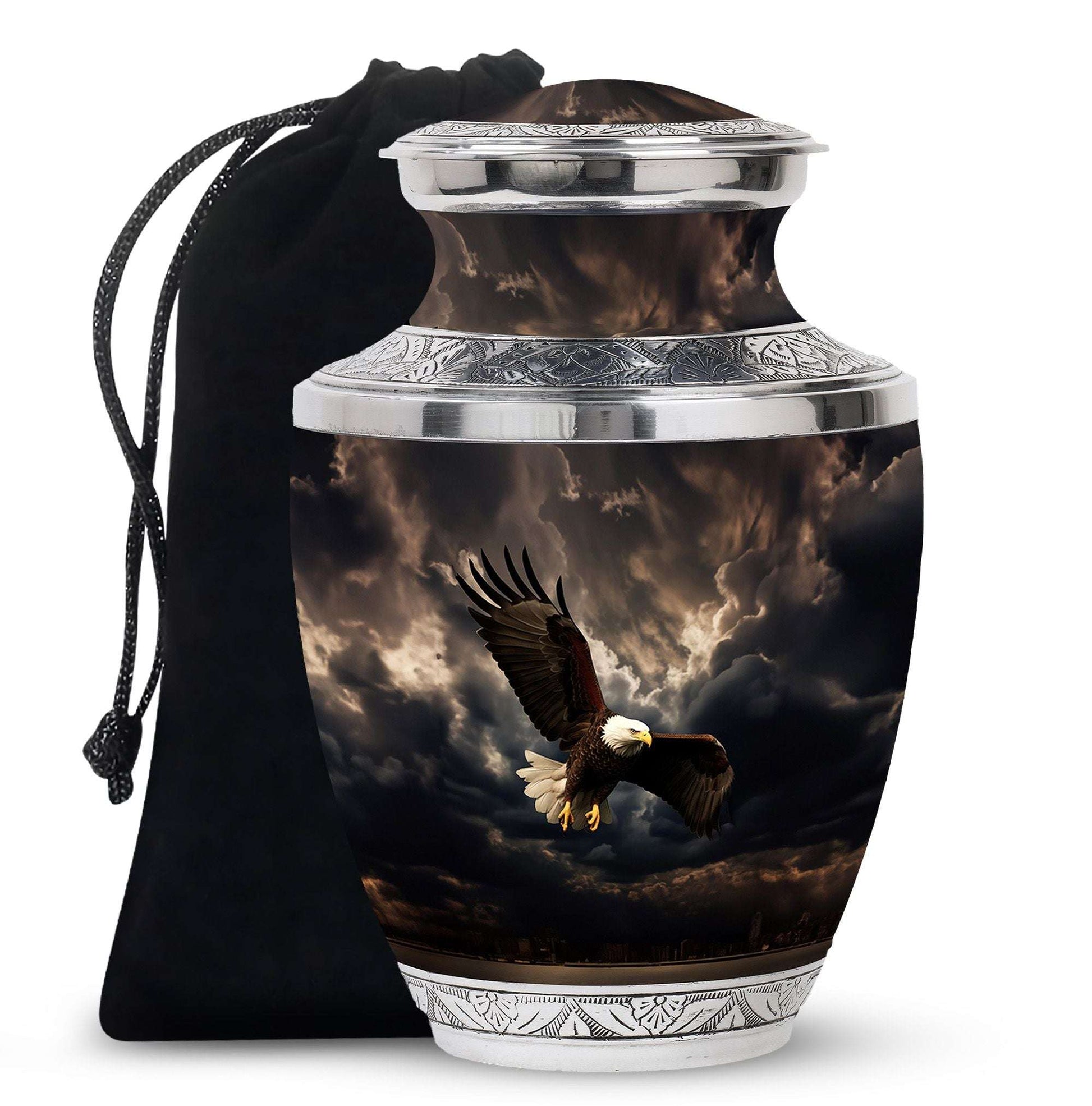 Eagle Cremation Urn for Ashes – Black Eagle Urns For Memorial Service