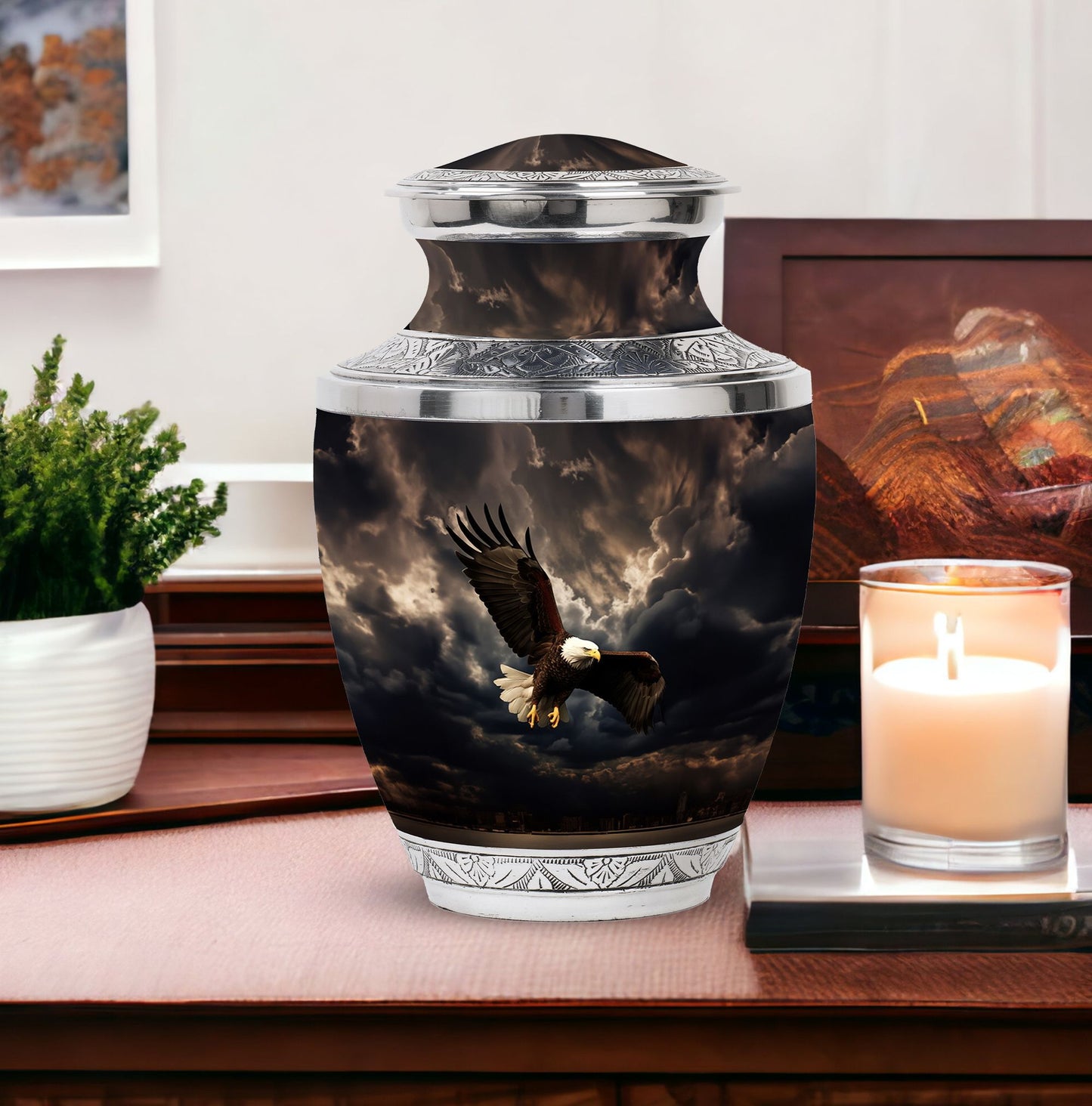 Classic 3-inch Eagle Urn for Human Ashes