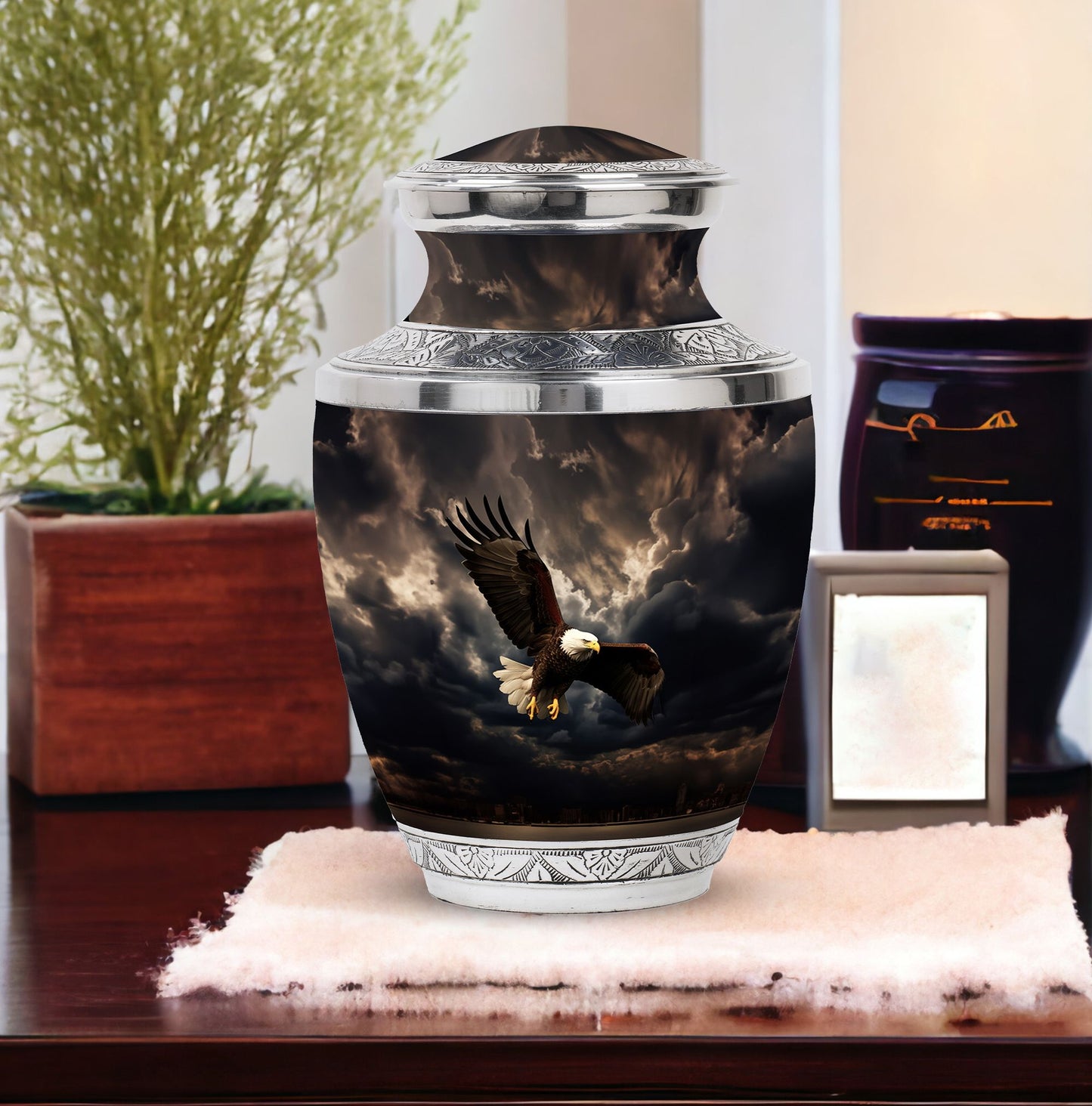 Classic 3-inch Eagle Urn for Human Ashes