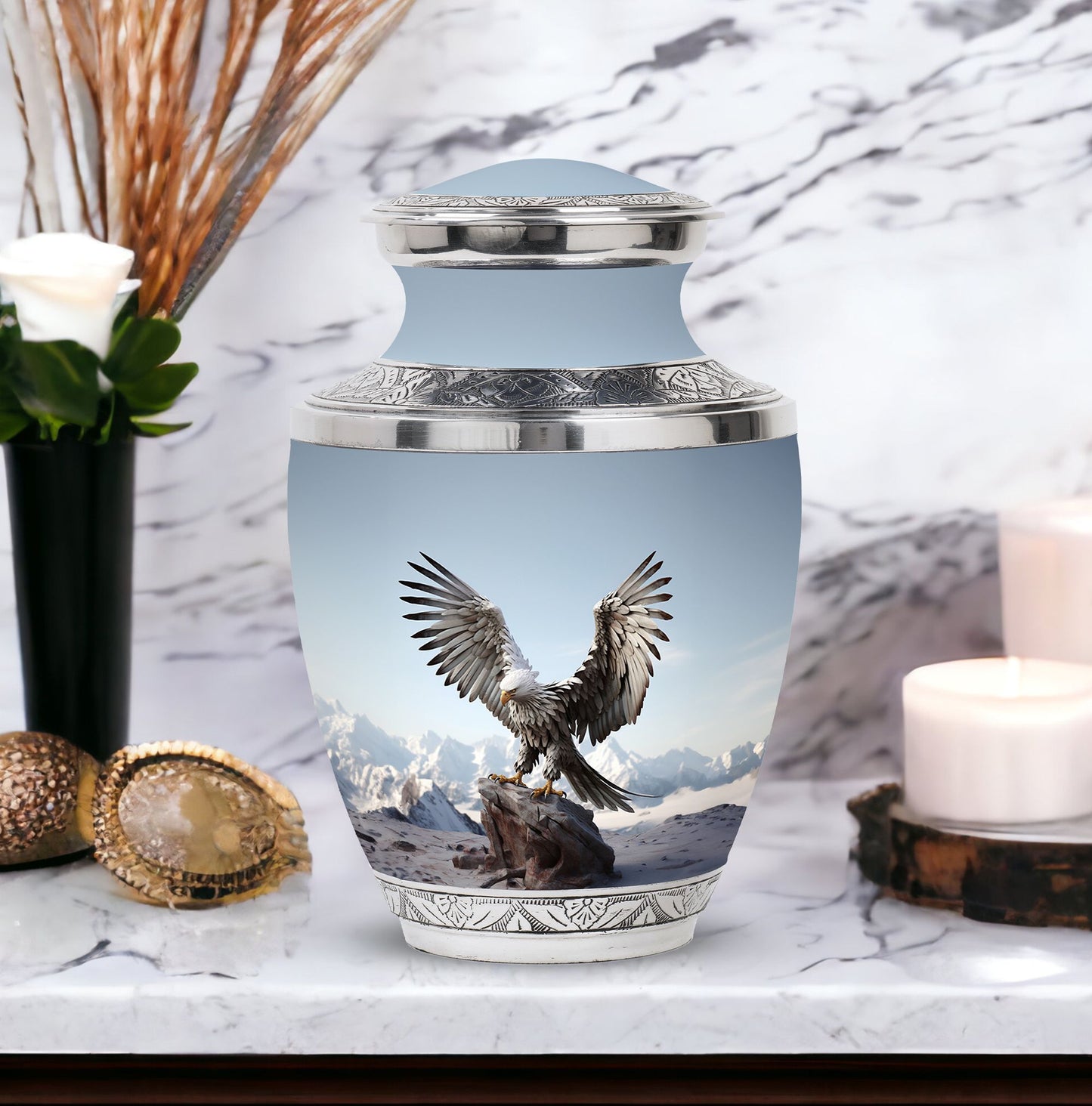 Classic 3 Inch Eagle Design Cremation Urn