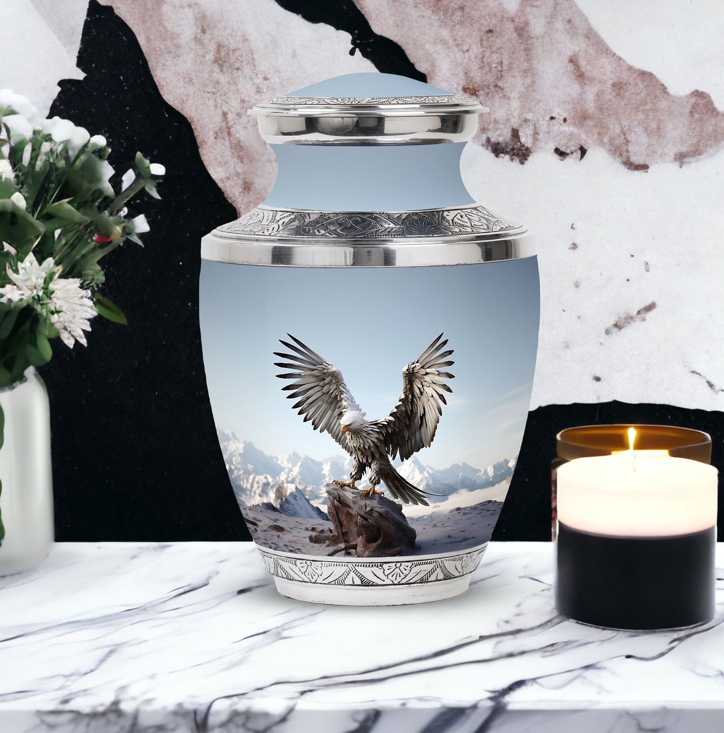Classic 3 Inch Eagle Design Cremation Urn