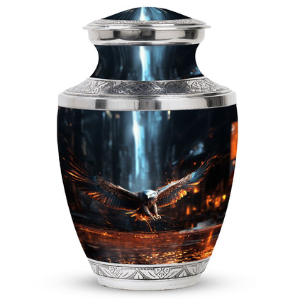 Custom Eagle Urn, large aluminium burial urn.