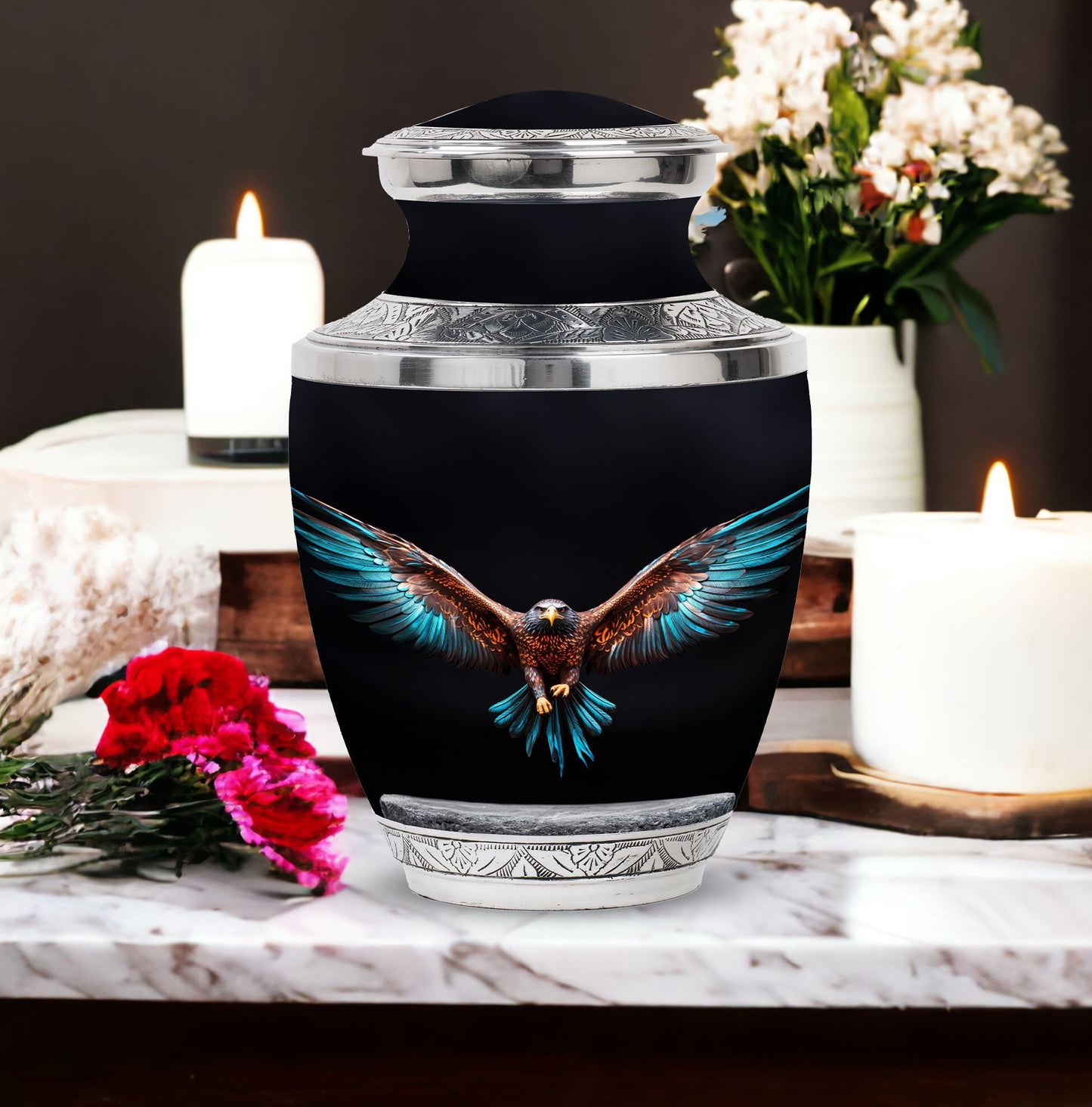 3-inch classic Eagle Spreading Wings Cremation Urn.