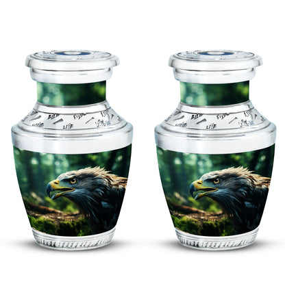 3-Inch Eagle Memorial Urn, Custom Aluminium Large Urn.